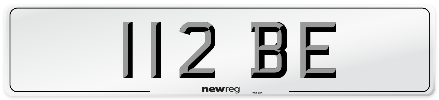 112 BE Number Plate from New Reg